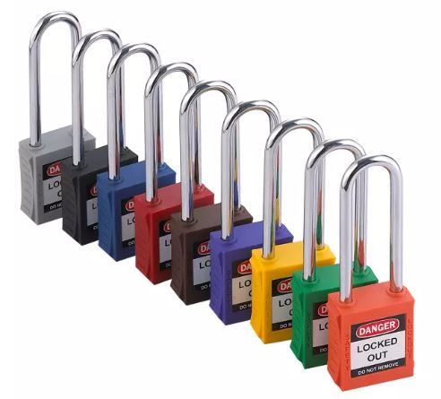 CANDADO DE BLOQUEO DE SEGURIDAD A/ACERO INOX 76 MM ROJO - Image 3