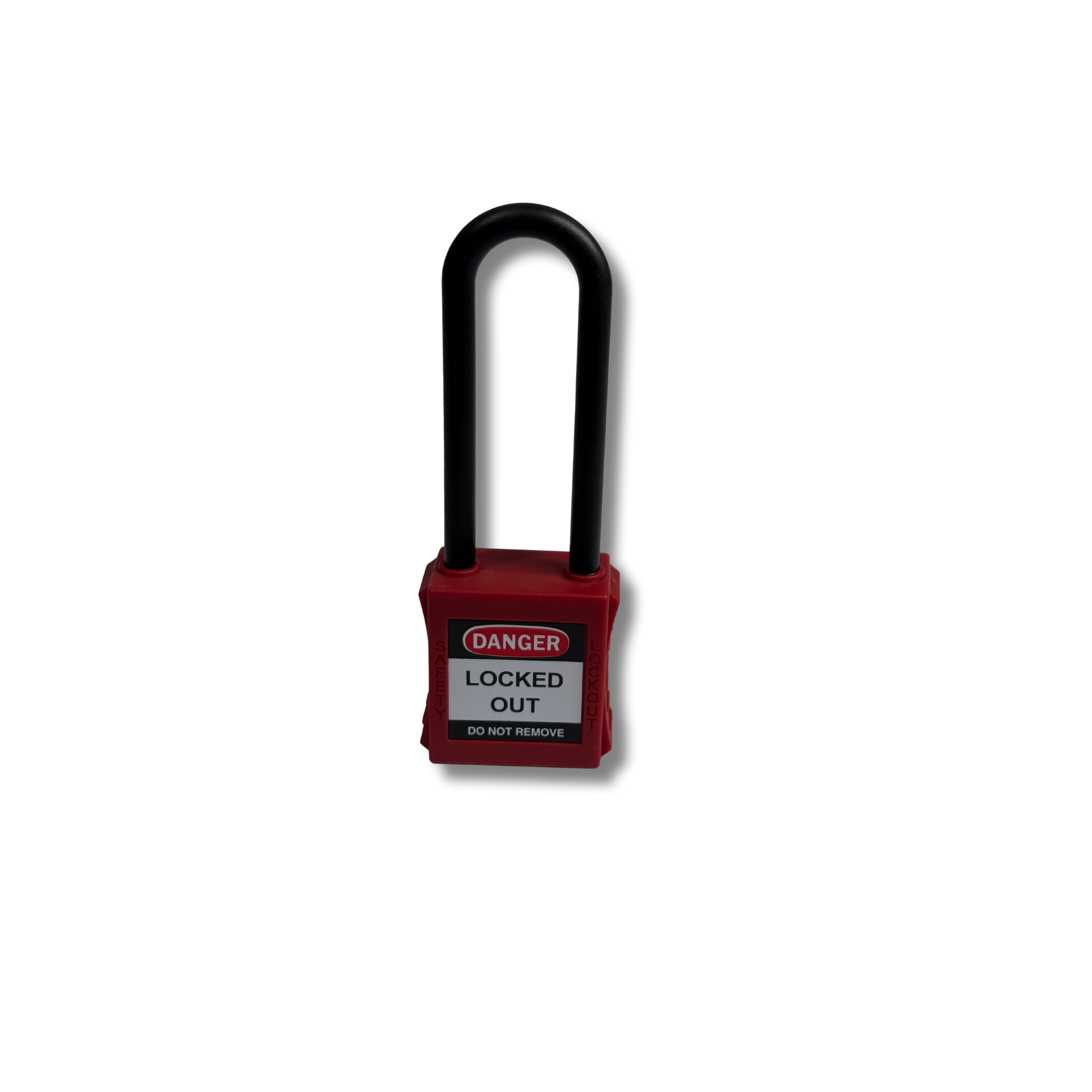 CANDADO DE BLOQUEO DE SEGURIDAD A/NYLON 76 MM ROJO