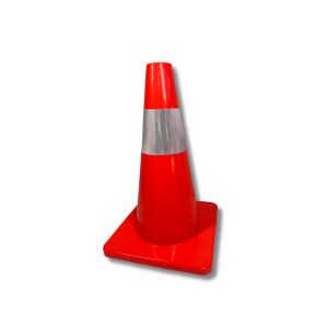 CONO DE 45CM -18" ORANGE C/REFLECT