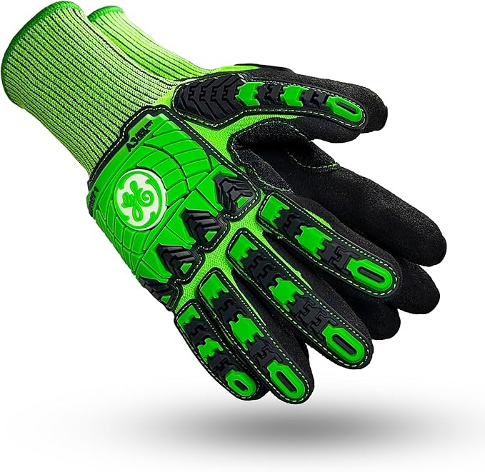 GUANTES RESIST IMPACT VERDE NITRILO ARENOSO A3 T1 TALLA L9