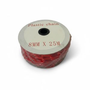 CADENA PLASTICA ROJO 8MMX25MTS