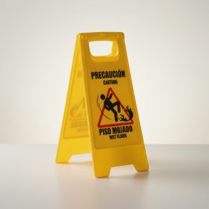SEÑALETICA DE PRECAUCION PISO MOJADO AMARILLO