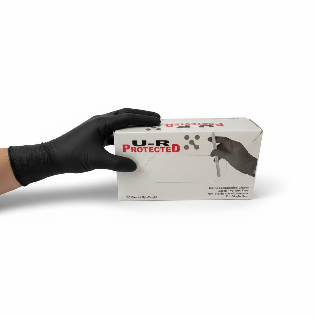 GUANTES DE NITRILO NEGRO UR PROTECTED - Image 2
